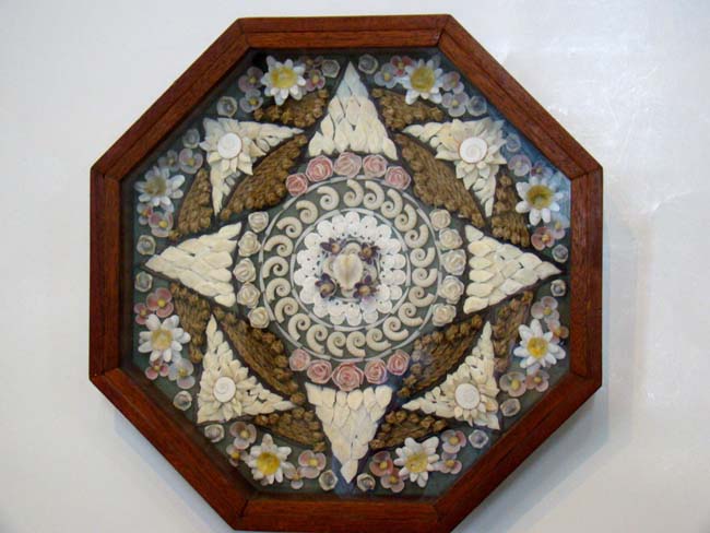 A fine contemporary Sailor's Valentine made by Cape Cod native and award winning artist Gregg Roberts